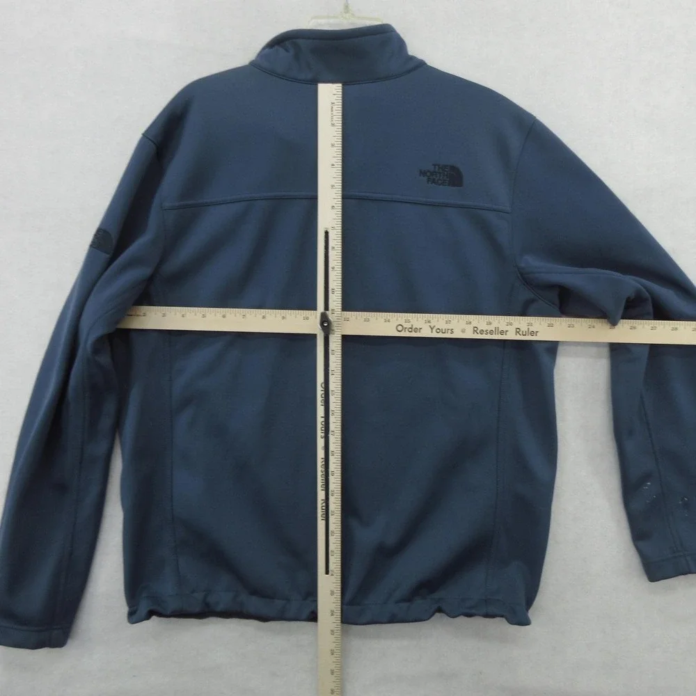 The North Face Windwall Jacket Mens Large Blue Softshell Zip White Cap NF0A3LGX